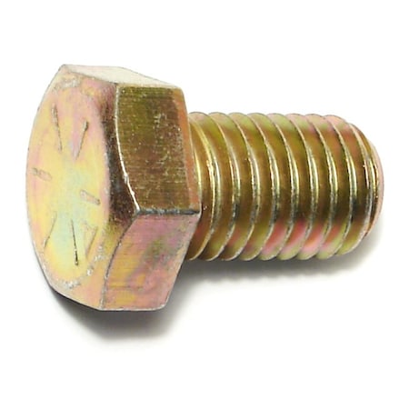Midwest Fastener Grade 8, 5/8"-11 Hex Head Cap Screw, Zinc Yellow Steel, 1 in L, 10 PK 00745